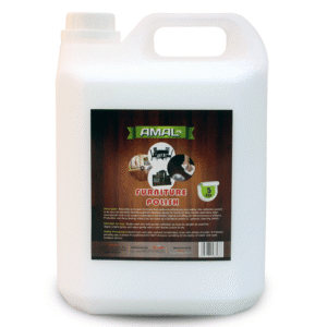 AMAL Plus Furniture Polish Liquid 5 Litre bottle for wood and furniture surfaces.