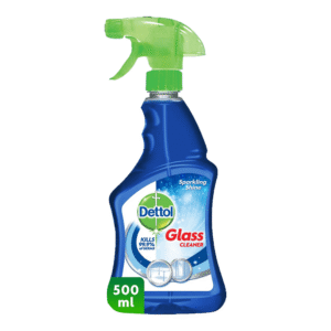 Dettol Glass Cleaner 500ml – trigger spray for streak-free cleaning and germ protection
