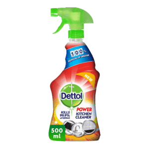 Dettol Healthy Kitchen Power Cleaner Orange 500ml – trigger spray for grease and germ removal