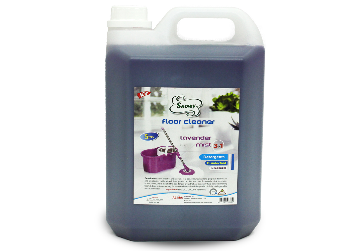 SNOWY Lavender Mist Floor Cleaner 5 Litre – Disinfectant