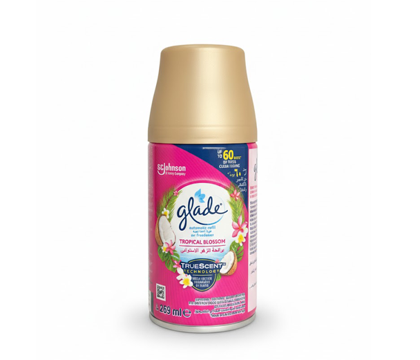 Glade automatic air freshener refill tropical blossom 269ml